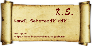 Kandl Seherezádé névjegykártya